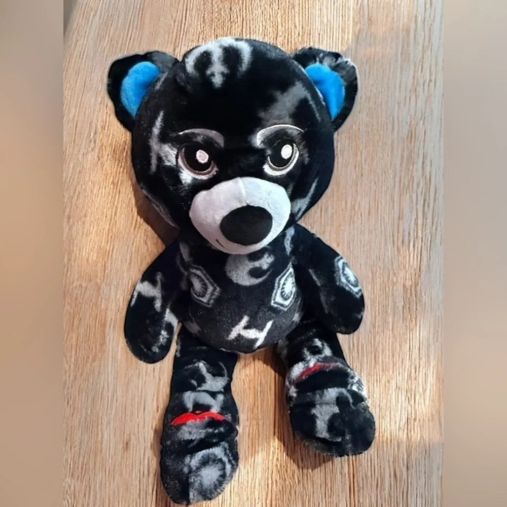Build-A-Bear Star Wars Black Plush Teddy Bear with Rebel Alliance Pattern
